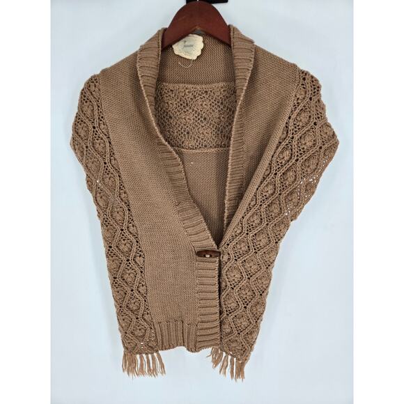 By Francine Tan Crochet Sleeveless Wool Blend Sweater Women's S - Picture 1 of 10